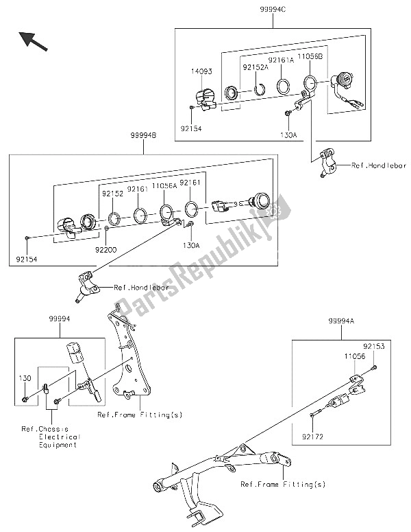 Alle onderdelen voor de Accessoire (helmvergrendeling Etc.) van de Kawasaki Vulcan S ABS 650 2016