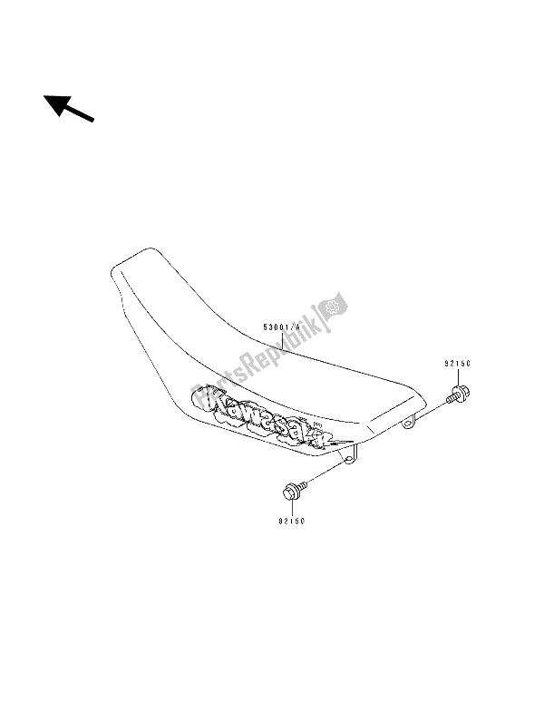 Tutte le parti per il Posto A Sedere del Kawasaki KX 250 1993