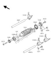 tambour de changement de vitesse et fourchette de changement de vitesse