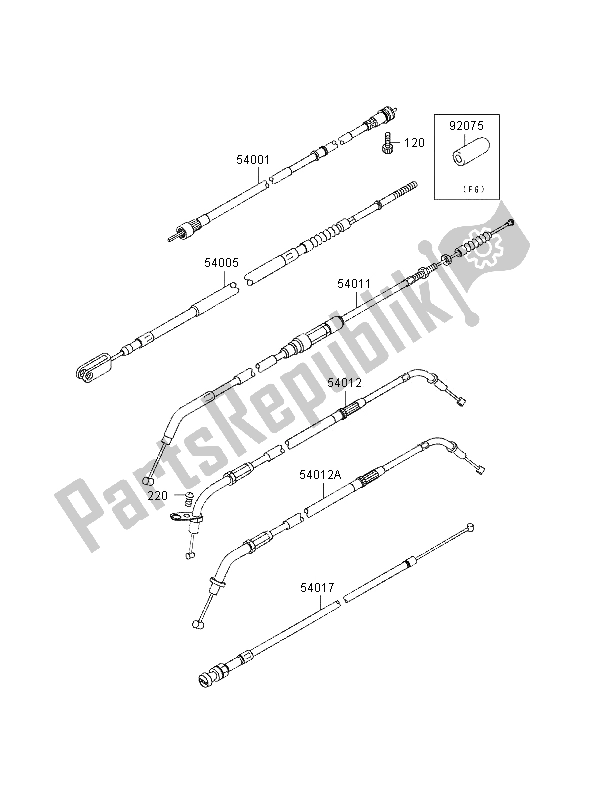 Tutte le parti per il Cavi del Kawasaki VN 800 1996