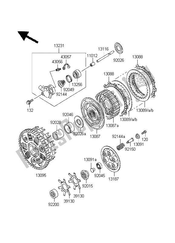 Toutes les pièces pour le Embrayage du Kawasaki Ninja ZX 7R 750 1998