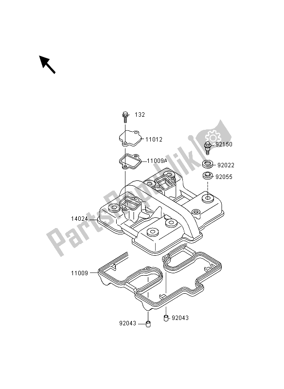 Tutte le parti per il Coperchio Della Testata del Kawasaki GPZ 500S 1995