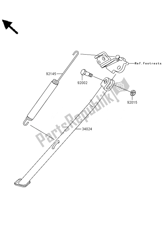 Alle onderdelen voor de Staan van de Kawasaki KLX 450R 2010