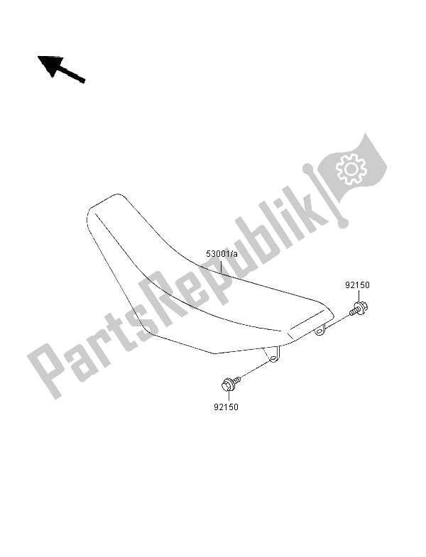 Tutte le parti per il Posto A Sedere del Kawasaki KX 250 1996