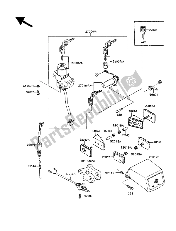 Todas as partes de Chave De Ignição do Kawasaki ZXR 750 1989