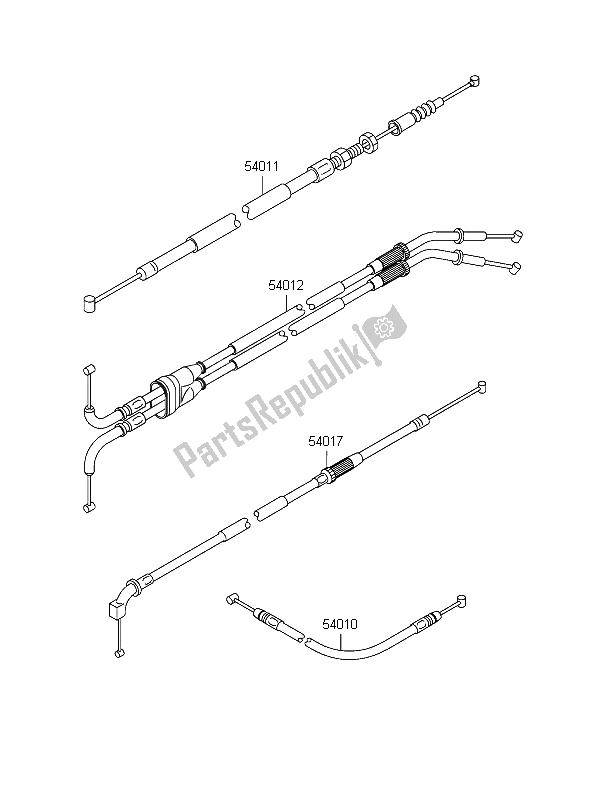 All parts for the Cables of the Kawasaki Ninja ZX 12R 1200 2006