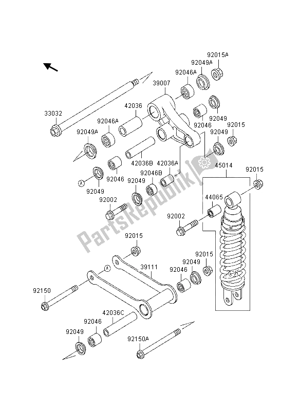 All parts for the Suspension & Shock Absorber of the Kawasaki VN 800 1995