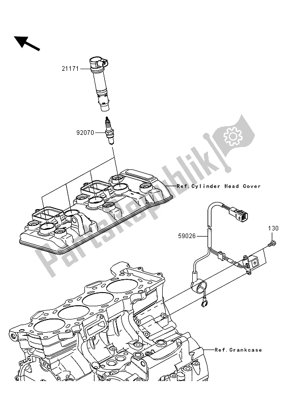 All parts for the Ignition System of the Kawasaki Ninja ZX 6R 600 2011