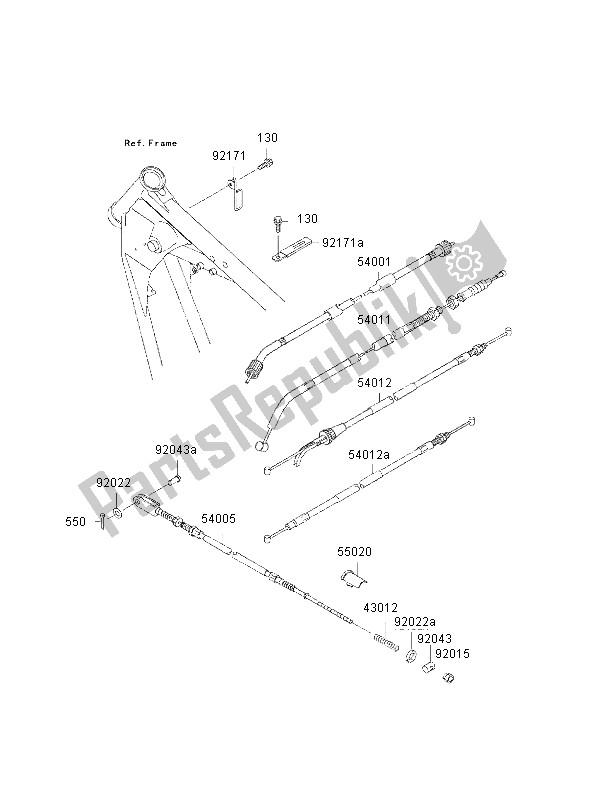 All parts for the Cables of the Kawasaki Eliminator 125 2002