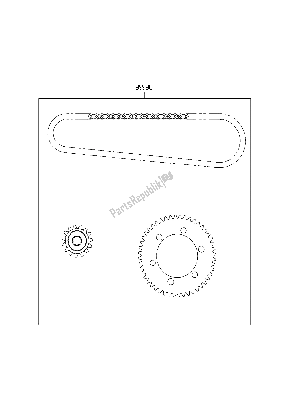 Tutte le parti per il Kit Catena del Kawasaki VN 800 Classic 1999