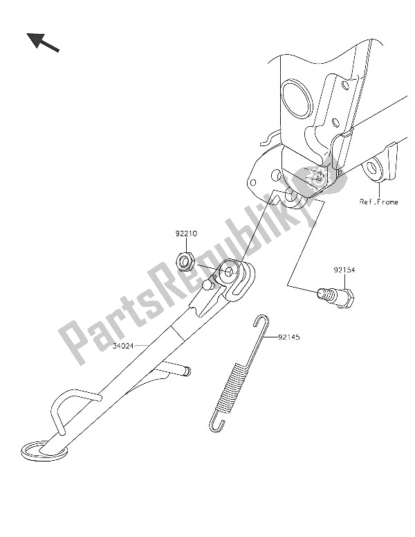 Toutes les pièces pour le Des Stands) du Kawasaki Z 300 ABS 2016