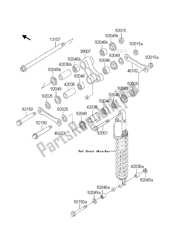 Toutes les pièces pour le Suspension du Kawasaki KLX 300R 2000