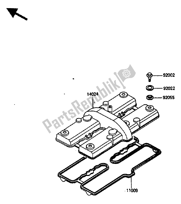 Tutte le parti per il Coperchio Della Testata del Kawasaki ZL 600 1987