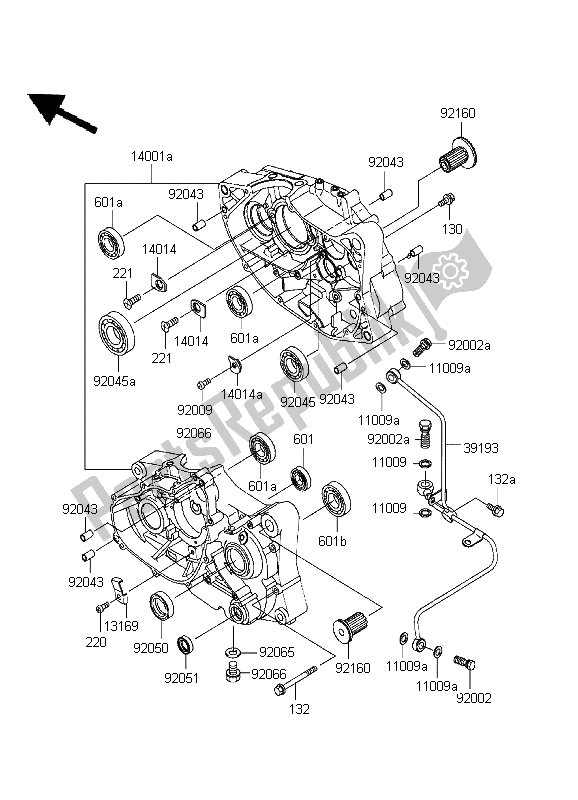 Tutte le parti per il Carter del Kawasaki Eliminator 125 1999