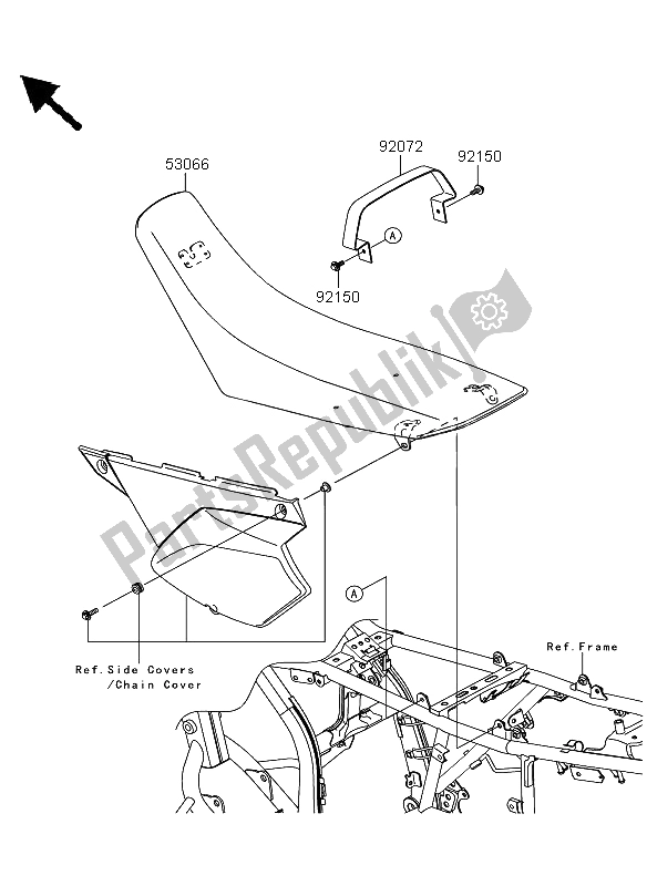 Tutte le parti per il Posto A Sedere del Kawasaki KLX 250 2011