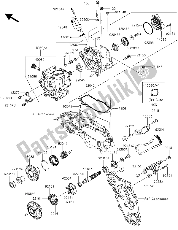 Alle onderdelen voor de Super Oplader van de Kawasaki Ninja H2R 1000 2015