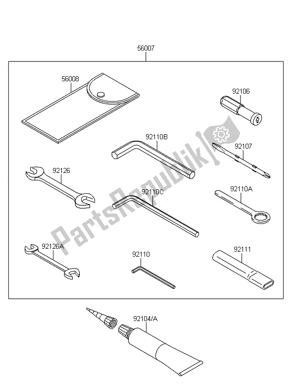 Tutte le parti per il Strumenti Proprietari del Kawasaki ZX 1000 SX ABS 2014