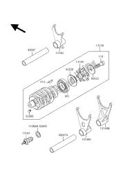 tambour de changement de vitesse et fourchette de changement de vitesse