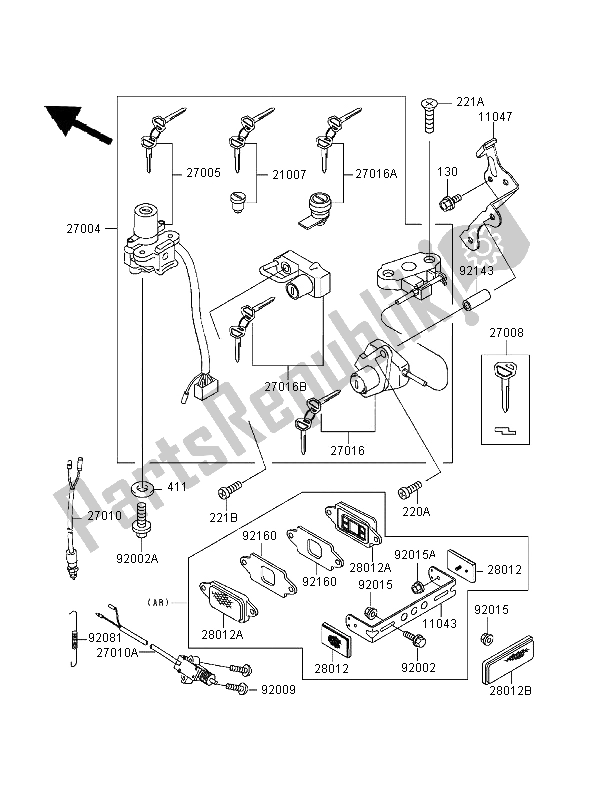 Todas las partes para Switch De Ignición de Kawasaki ZZR 600 1995