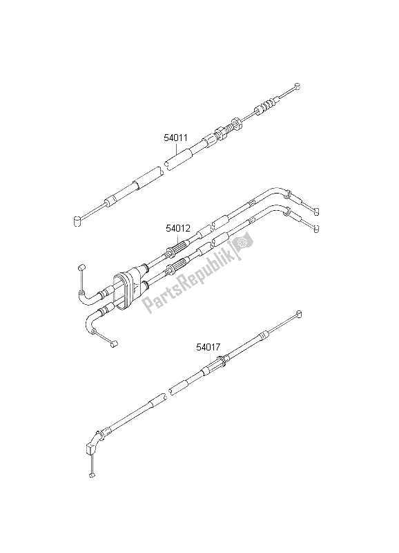 All parts for the Cables of the Kawasaki Ninja ZX 6R 600 2001