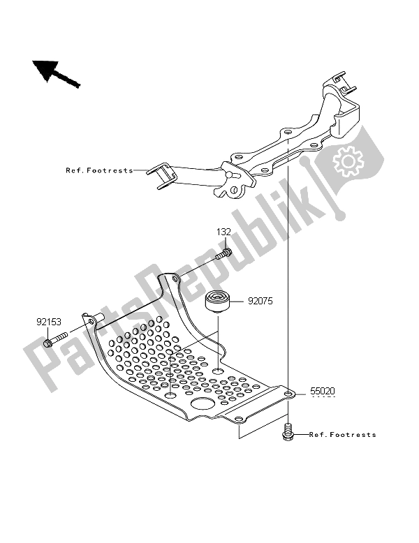 All parts for the Guard of the Kawasaki KLX 110 2009