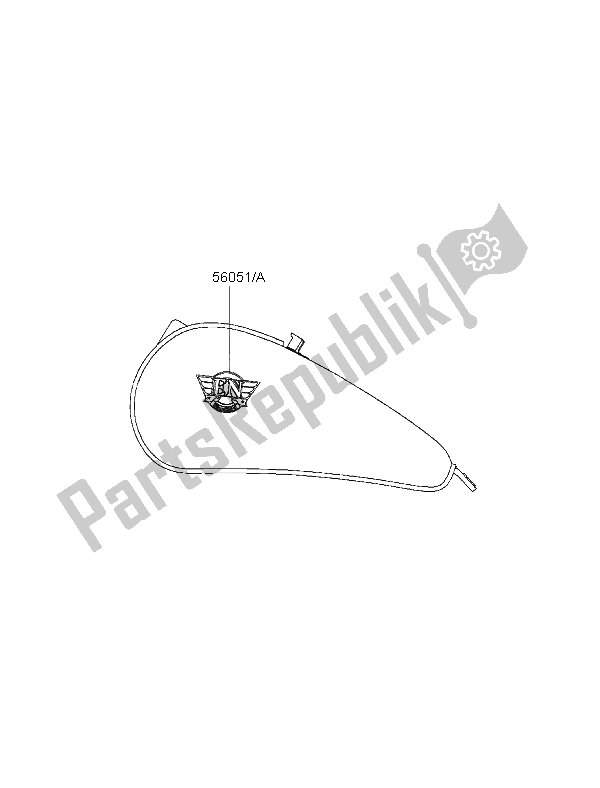 Todas las partes para Calcomanías de Kawasaki EN 500 1996