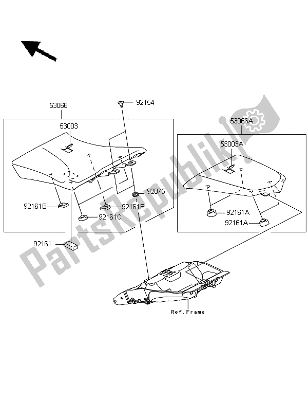 Todas las partes para Asiento de Kawasaki Z 1000 SX 2012