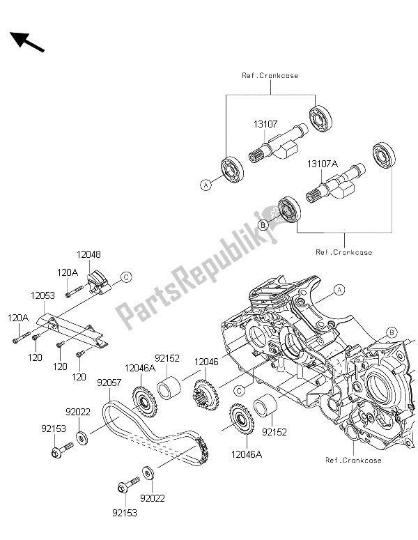Alle onderdelen voor de Balancer van de Kawasaki Vulcan 1700 Nomad ABS 2015