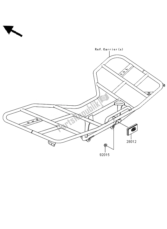 Toutes les pièces pour le Réflecteurs (ue, Uk) du Kawasaki KVF 650 4X4 2010