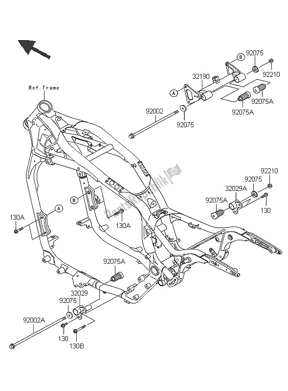 Toutes les pièces pour le Montage Moteur du Kawasaki VN 1600 Mean Streak 2005