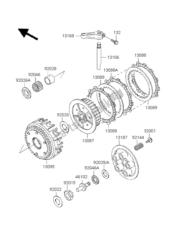 Tutte le parti per il Frizione del Kawasaki Zephyr 750 1997