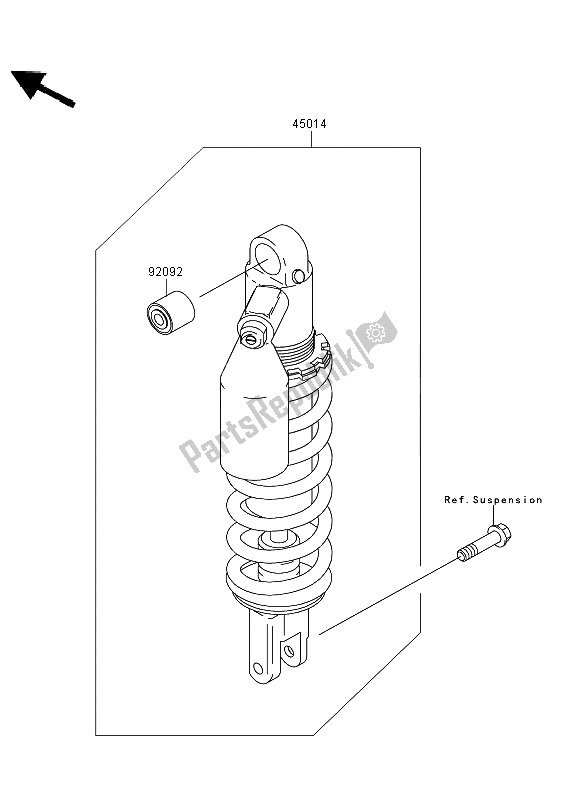 Tutte le parti per il Ammortizzatore del Kawasaki KLX 250 2013