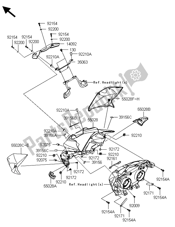 Todas las partes para Cubierta de Kawasaki Z 800 ABS DDS 2013