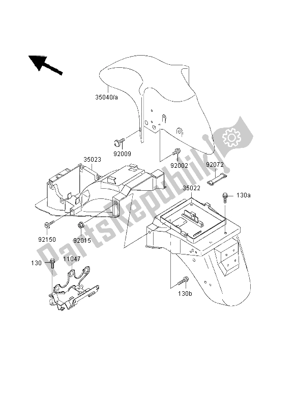 Todas las partes para Defensas de Kawasaki ZZR 600 2003