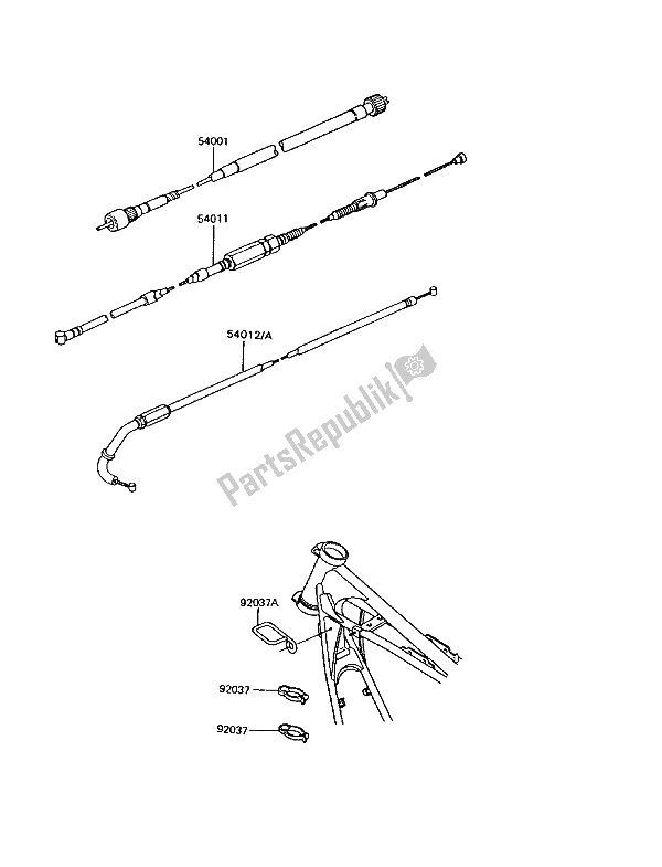 Tutte le parti per il Cavi del Kawasaki GT 750 1994