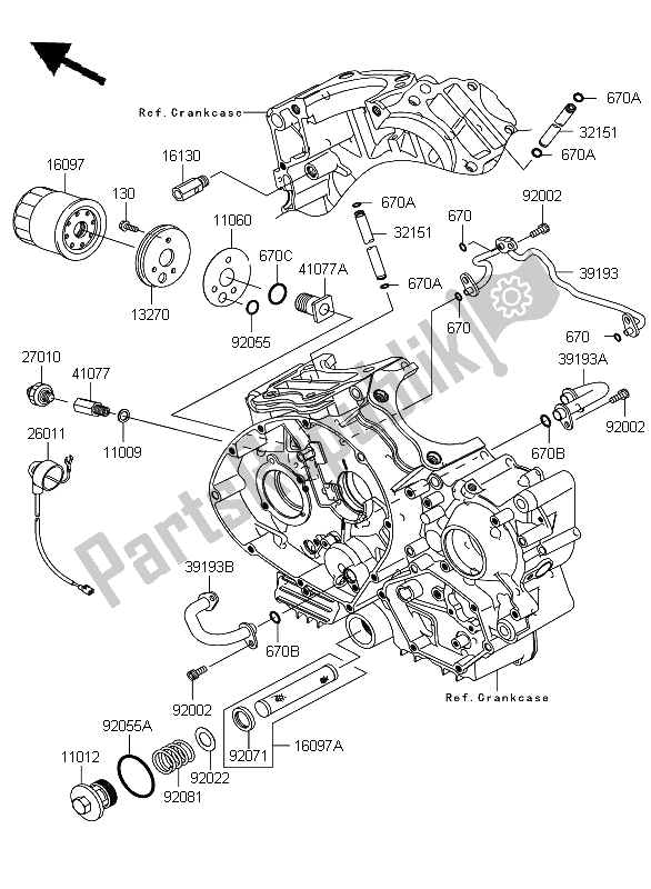 All parts for the Oil Filter of the Kawasaki VN 900 Custom 2008