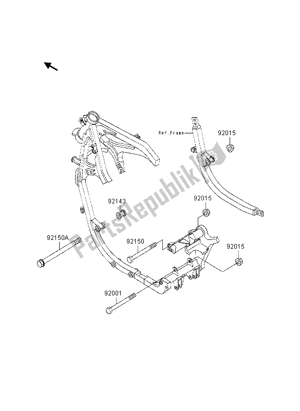 Todas las partes para Accesorios De Marco de Kawasaki GPZ 500S UK 1995