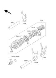 tambour de changement de vitesse et fourchette de changement de vitesse