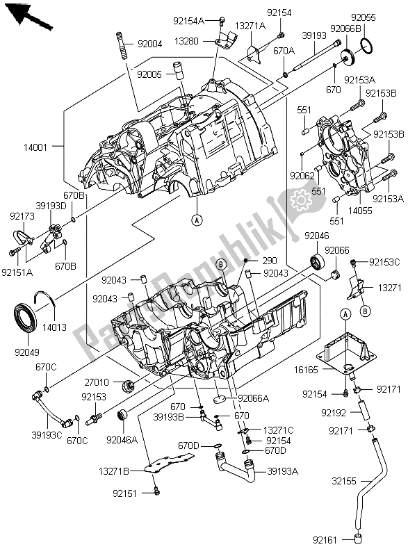 Wszystkie części do Korbowód Kawasaki ER 6N ABS 650 2012