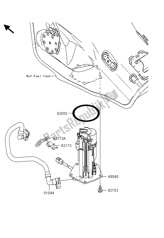 Wszystkie części do Pompa Paliwowa Kawasaki Ninja ZX 10R ABS 1000 2013