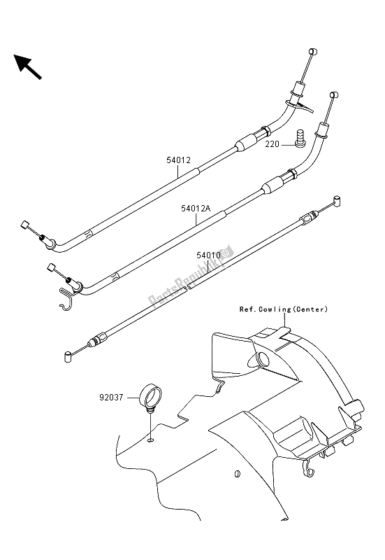 All parts for the Cables of the Kawasaki 1400 GTR ABS 2013