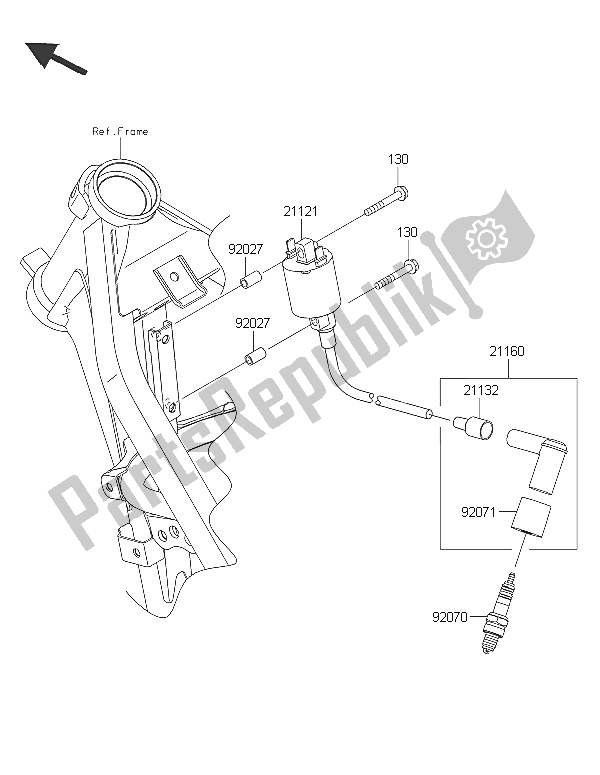 Tutte le parti per il Sistema Di Accensione del Kawasaki KLX 125 2016