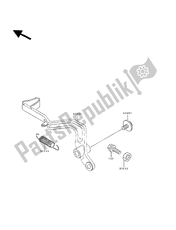 Wszystkie części do Peda? Hamulca Kawasaki KX 80 SW LW 1991
