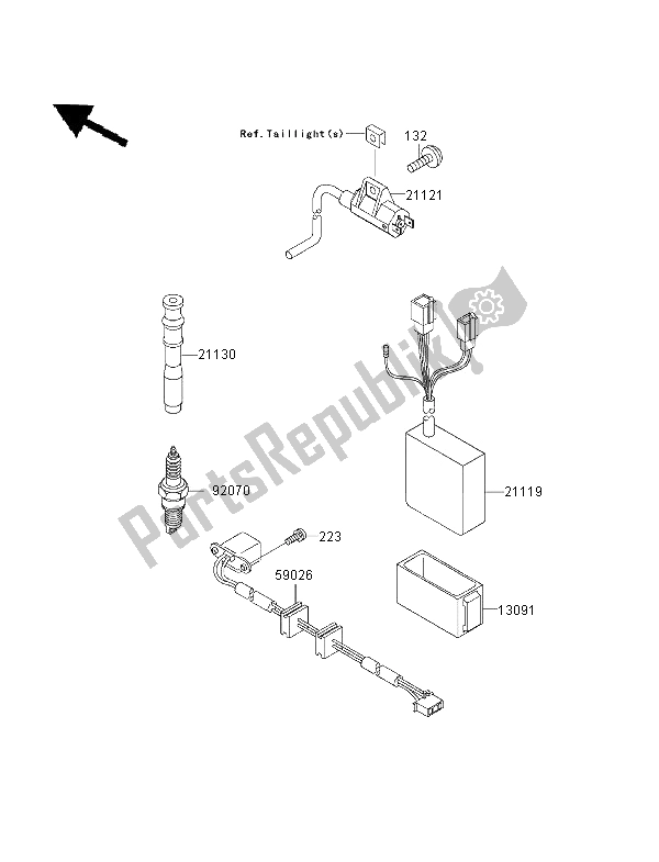 All parts for the Ignition System of the Kawasaki KLX 650R 2001