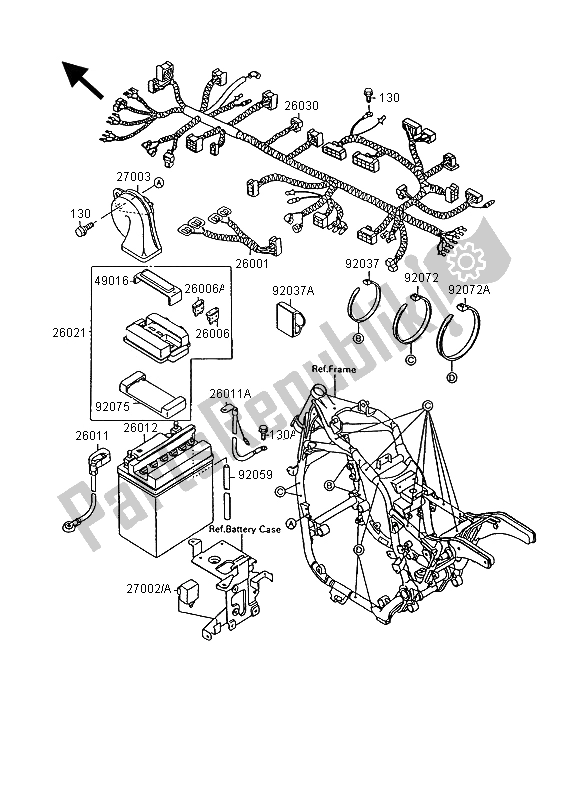 All parts for the Chassis Electrical Equipment of the Kawasaki VN 15 1500 1995