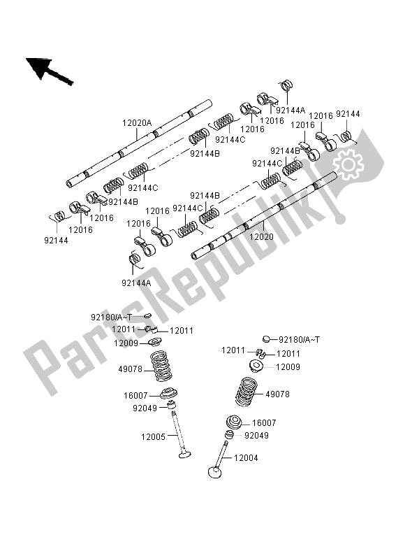 Tutte le parti per il Valvola del Kawasaki Ninja ZX 9R 900 1996