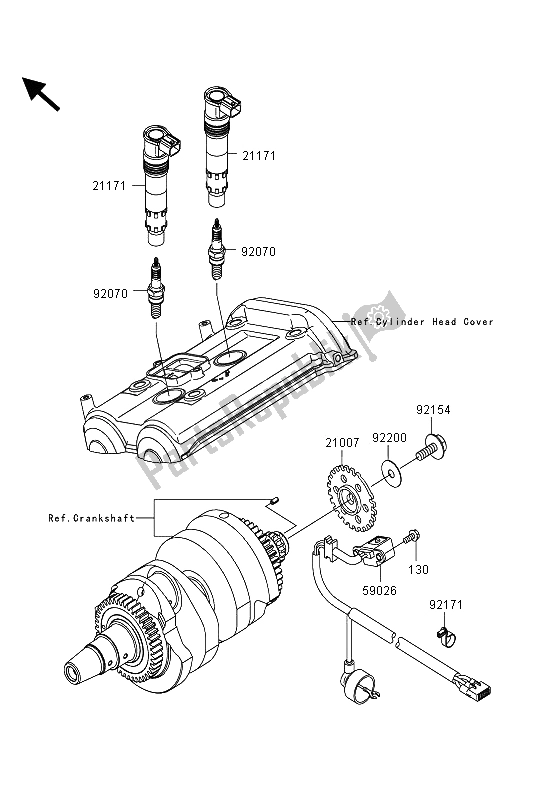 Todas las partes para Sistema De Encendido de Kawasaki ER 6F 650 2013