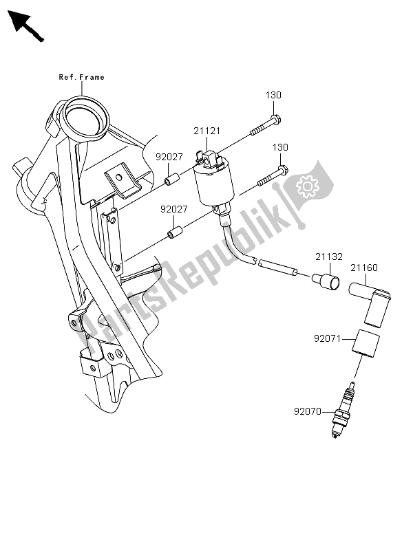 Toutes les pièces pour le Système De Mise à Feu du Kawasaki KLX 125 2013