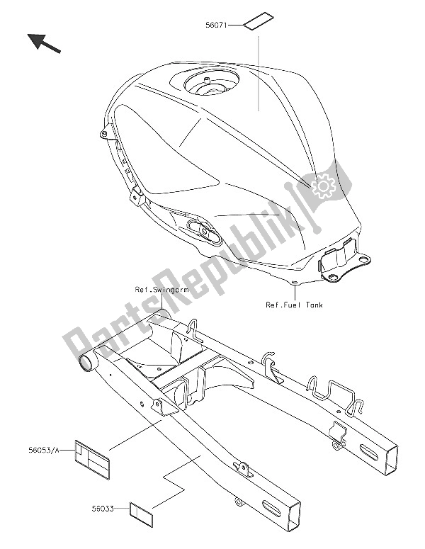 All parts for the Labels of the Kawasaki Z 300 ABS 2016