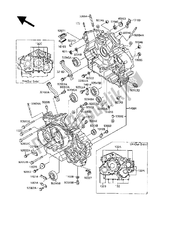 Todas as partes de Bloco Do Motor do Kawasaki VN 15 SE 1500 1989